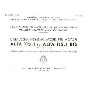 Alfa Romeo 115.I Aircraft Engine Parts Manuals Alfa Romeo 115 I 