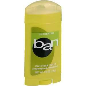    BAN SOLID UNSCENTED 2.6OZ KAO BRANDS