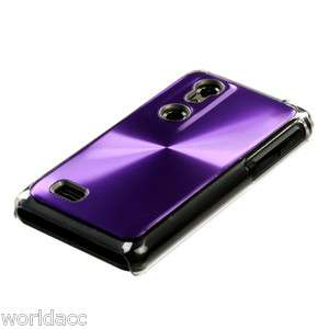 LG Thrill 4G P925 P920 Optimus 3D Hard Case Snap On Cover Purple Cosmo 