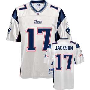 Chad Jackson Jersey Reebok White Replica #17 New England Patriots 