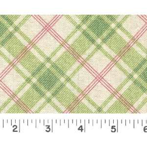  4445 Wide Argyle Green/Red Fabric By The Yard Arts 