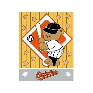   Orioles 36 x 48 inch Woven Baby Throw Blanket