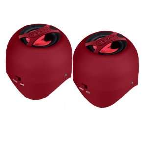 DBEST PS4003BT Bluetooth Duo Bluetooth Mini Speaker   Rubberdized Red
