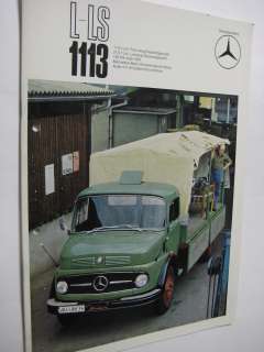 Mercedes Prospekt LKW Typ L/LS/LA/LAS 1113 von 10/1968  