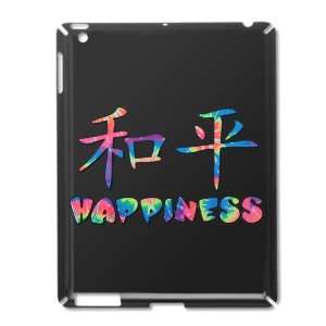  iPad 2 Case Black of Asian Happiness in Tye Dye Colors 