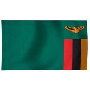 Zambia Flag 5X8 Foot Nylon PH Patio, Lawn & Garden