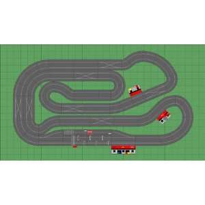 32 SCX Digital Slot Car Race Track Sets   GT Compact Curvy Combo 6 Car 