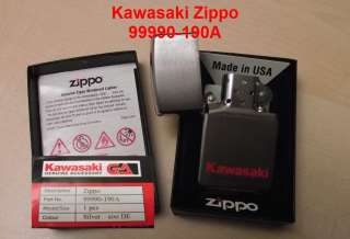 Zippo mit Kawasaki Logo   Klassisches Benzinfeuerzeug 99990 190A 