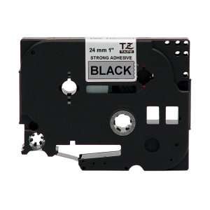  Brother P Touch TZ Laminated Tape. 1IN X26.2FT BLK/MATTE 