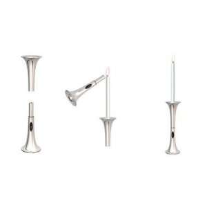   Stainless Steel Candlesticks with Built in Lighter
