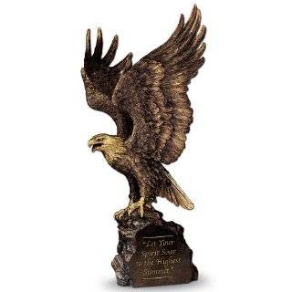 Bronze Plated Resin Sculptures Eagle Head Sculpture Statue 4 W X 7.5 