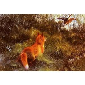   , painting name Eluding The Fox, By Liljefors Bruno