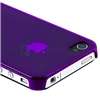 Accessory Bundle Hard Case For iPhone 4 G 4S Yellow+Purple+Clear+Red 