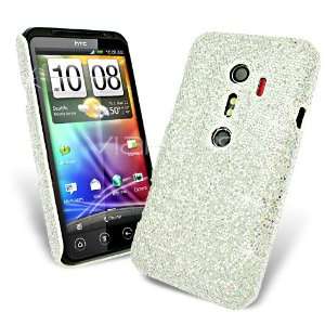 Celicious Silver Sparkle Glitter Hard Case for HTC Evo 3D with Screen 