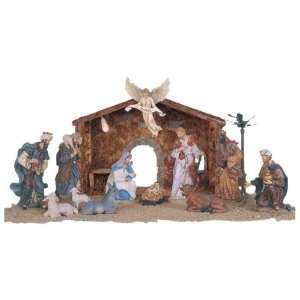 12 Piece Nativity Set Holy Religious Figurines With Manger And Light 