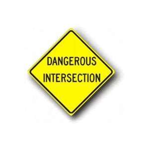    Metal traffic Sign 24x24 Dangerous Intersection