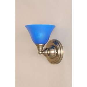  One Light Wall Sconce with Blue Italian Crystal Glass in 