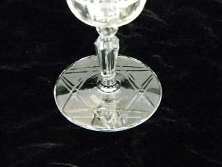 for your consideration vtg star of david design base flared cut glass 