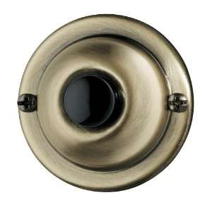 NuTone PB67AB Wired Unlighted Door Chime Push Button, Antique Brass 