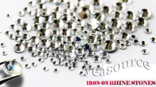 1440 pcs SS10 Hotfix Iron on Rhinestones Clear Crystal 3mm  