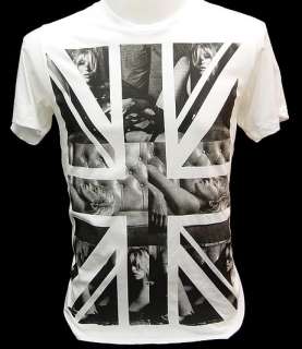KATE MOSS UK British Union Jack Flag Punk def T Shirt L  