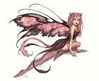 amy brown print fairy cat pink tails kitten wings faery