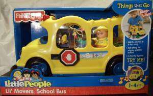 FISHER PRICE LITTLE PEOPLE LIL MOVERS SCHOOL BUS NEW  