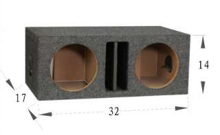   MDF 12 Dual Slots Vented Sub Woofer Car Enclosure Speaker Box  