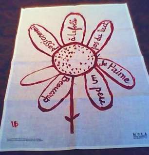 LOUISE BOURGEOIS Flower, 2001 Silkscreened 100% Linen Tea Towel 27 