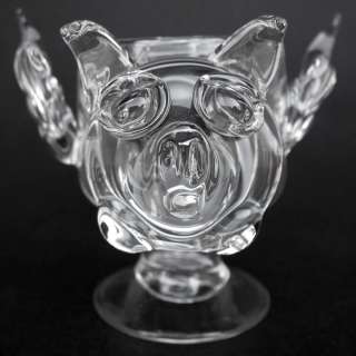 Pig with Wings Flying Crystal Wine Glass Coffee Cup Mug  