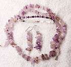 vintage jewelry set Lilac Amethyst necklace earrings br