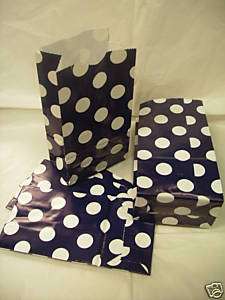45 Paper Merchandise Gift Jewelry Party Bag Blue Dot4x8  