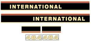 Brand New 484 International Tractor Hood Decal Set I484  