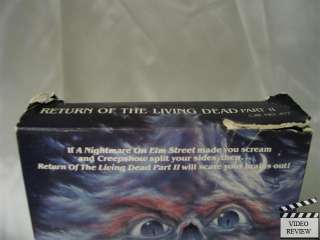 Return of the Living Dead Part 2 VHS James Karen  