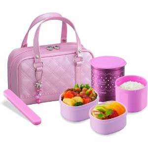 Japnaese Lunch Box Set ZOJIRUSHI Lunch thermos PINK  