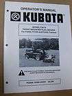 KUBOTA TRACTOR FLAIL MOWER F3619 OPS & PARTS MANUAL F2000 F2100 F2400