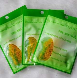 New Pearl shaped Golden Crystal soil Water beads Mud 1bag*5g Grow 
