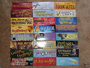 LOT OF 8 HARRY POTTER 8.5 x 3  LARGE STICKERS OOP  