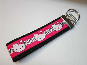   Print Hello Kitty Wristlet Key Chain Key Fob Great For Gifts  