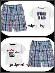 GYMBOREE baby boys 12 18 month SKATE LEGEND choice short top OUTFIT 