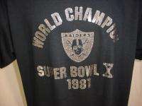 Oakland Raiders Super Bowl XV World Champion NFL T Shirt 1981 VINTAGE 