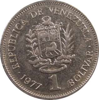 Venezuela ~ 1977 ~ 1 Bolivar ~  