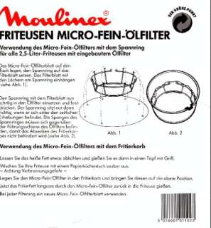 Kundenbildergalerie für Moulinex Feinölfilter für Friteuse 12 Stk 