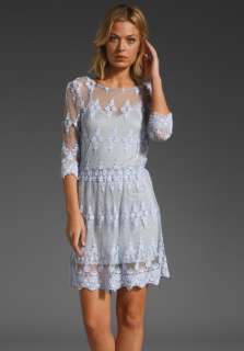 LONELY HEARTS Alice Lace Dress in Grey w/ Grey Slip at Revolve 