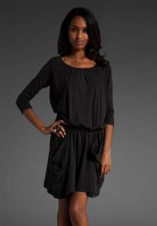   Sleeve Pocket Dress in Black 