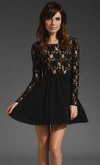 Style Stalker Young Love Skater Dress in Blac