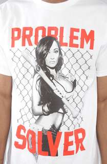 Two In The Shirt) The Problem Solver Tee in White Red 