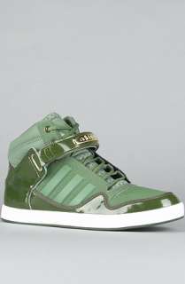 adidas The Adirise 20 Sneaker in Base Green and Strong Olive 