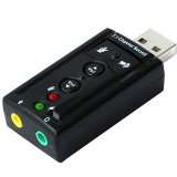 Daffodil US01   USB Soundkarte   Externe Sound Card mit Mikrofon und 