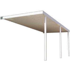 Classic 20 ft. x 10 ft. Aluminum Attached Solid Patio Cover 